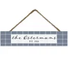 Personalized Family Blue Plaid Wall Plaque