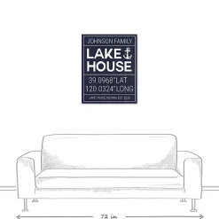 Personalized Lake House Canvas Wall Plaque