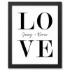 Personalized Simple Love Framed Canvas Wall Plaque