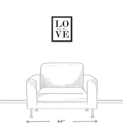 Personalized Simple Love Framed Canvas Wall Plaque