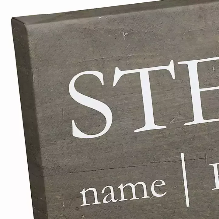 Personalized Stepdad Definition Canvas Wall Plaque