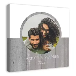 Personalized Two Tone Charcoal Plank Wall Plaque