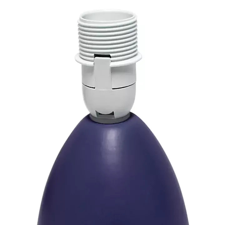 Petite Blue Oblong Table Lamps, Set of 2