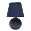 Petite Blue Orb Ceramic Table Lamp