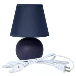 Petite Blue Orb Ceramic Table Lamp