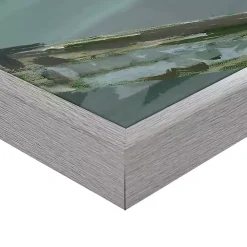 Pierside Pelican Framed Canvas Art Print