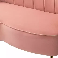 Pink Donata Velvet Tufted Loveseat
