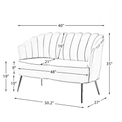 Pink Donata Velvet Tufted Loveseat