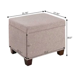 Pink Madison Storage Ottoman