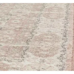 Pink Peony Medallion Area Rug, 5x7