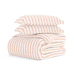 Pink Rugged Stripe 2-pc. Twin Duvet Cover Set
