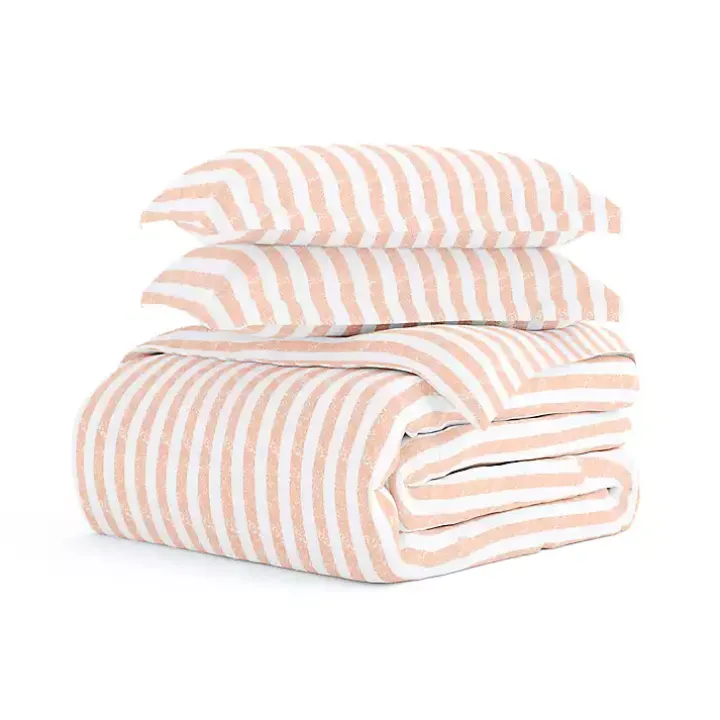 Pink Rugged Stripe 2-pc. Twin Duvet Cover Set