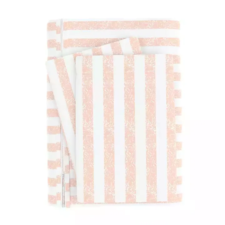 Pink Rugged Stripe 2-pc. Twin Duvet Cover Set