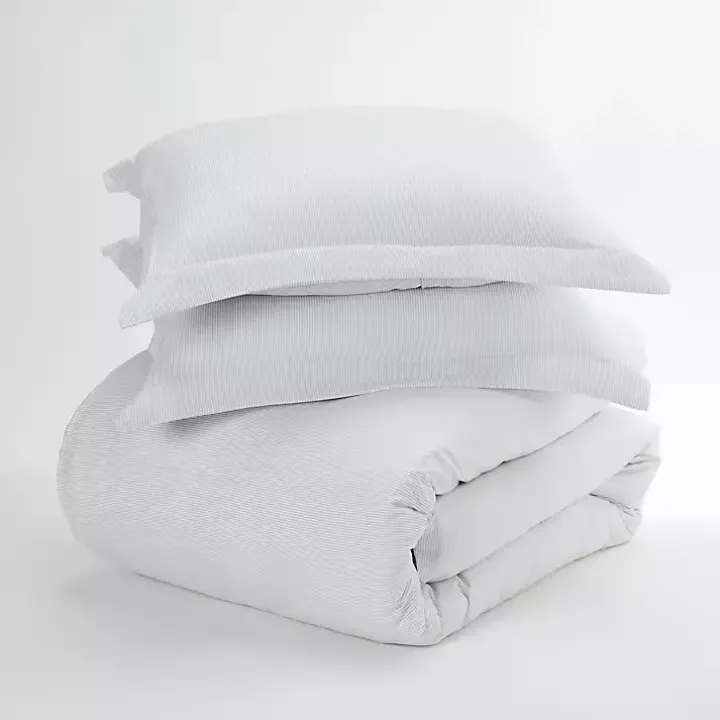 Pinstripe 3-pc. Queen Duvet Cover Set