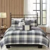 Plaid Reversible 6-pc. Full/Queen Coverlet Set