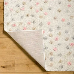 Plush Multicolor Dotted Area Rug, 6x9