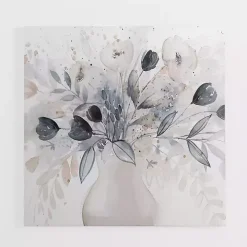 Pop of Blue Floral Canvas Art Print
