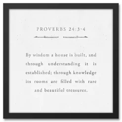 Proverbs Black Framed Canvas Art Print