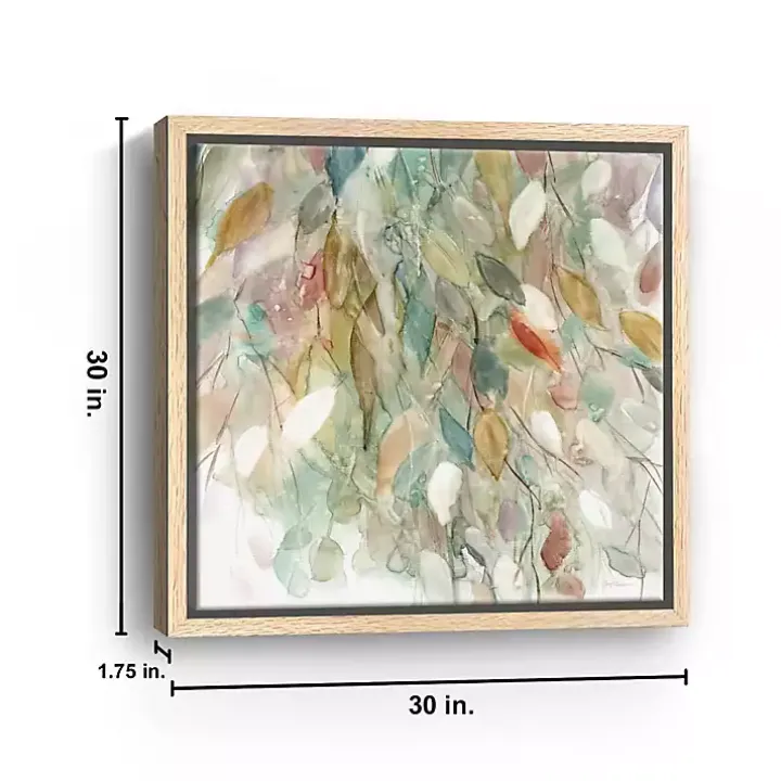 Rainy Cascade I Framed Canvas Art Print, 30x30