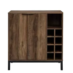Reclaimed Wood Industrial Bar Cabinet