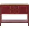 Red & Oak 4-Drawer Charlotte Sideboard