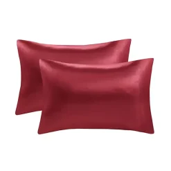 Red Satin Standard 2-pc. Pillow Case Set
