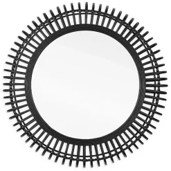 Reina Black Bamboo Wall Mirror