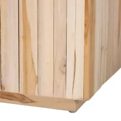 Repurposed Wood Logs Square Coffee Table