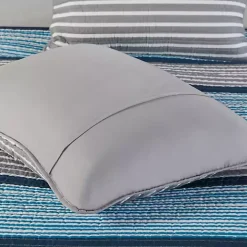 Reversible Stripes 4-pc. Twin/Twin XL Quilt Set