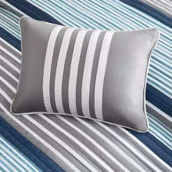 Reversible Stripes 4-pc. Twin/Twin XL Quilt Set