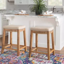 Riverdale Acacia Wood Counter Stool