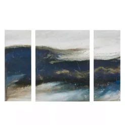 Rolling Waves Blur Canvas Art Prints, Set of 3