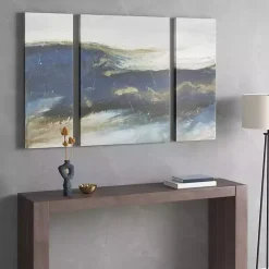 Rolling Waves Blur Canvas Art Prints, Set of 3