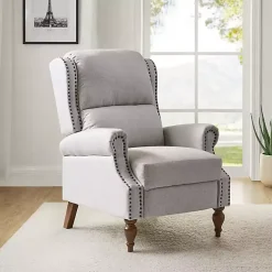Rosalie Oatmeal Upholstered Manual Recliner