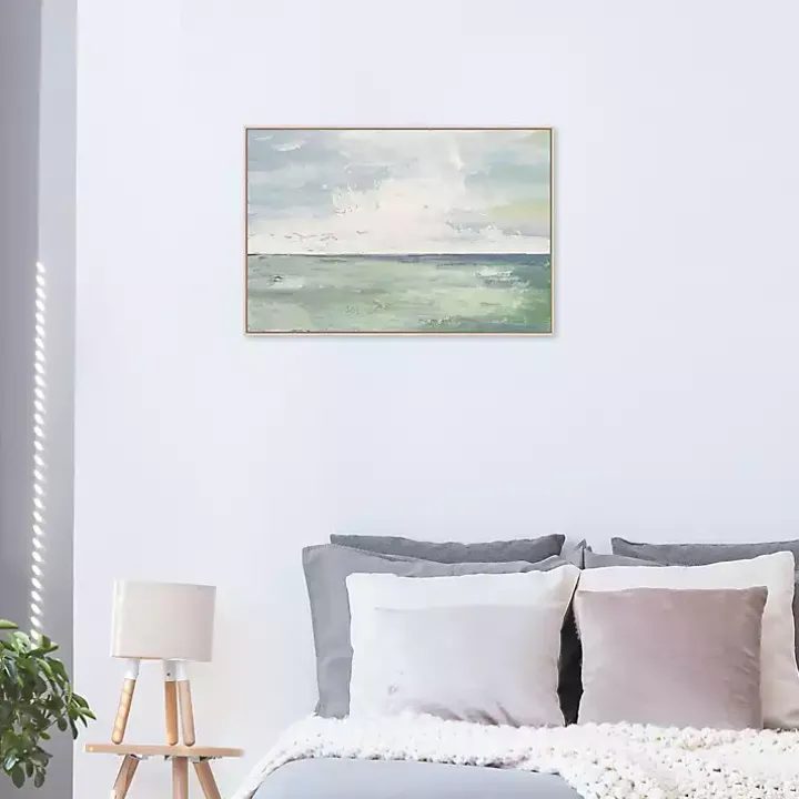 Rough Tide Framed Canvas Art Print