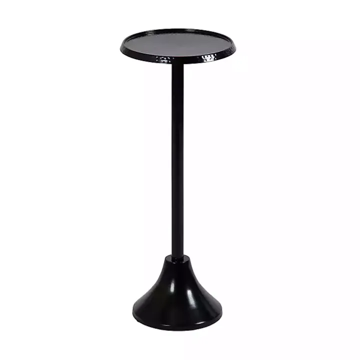 Round Black Metal Layla Accent Table