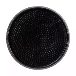 Round Black Metal Layla Accent Table