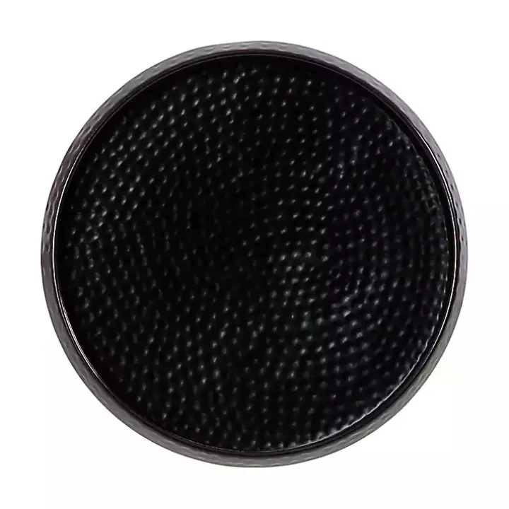 Round Black Metal Layla Accent Table