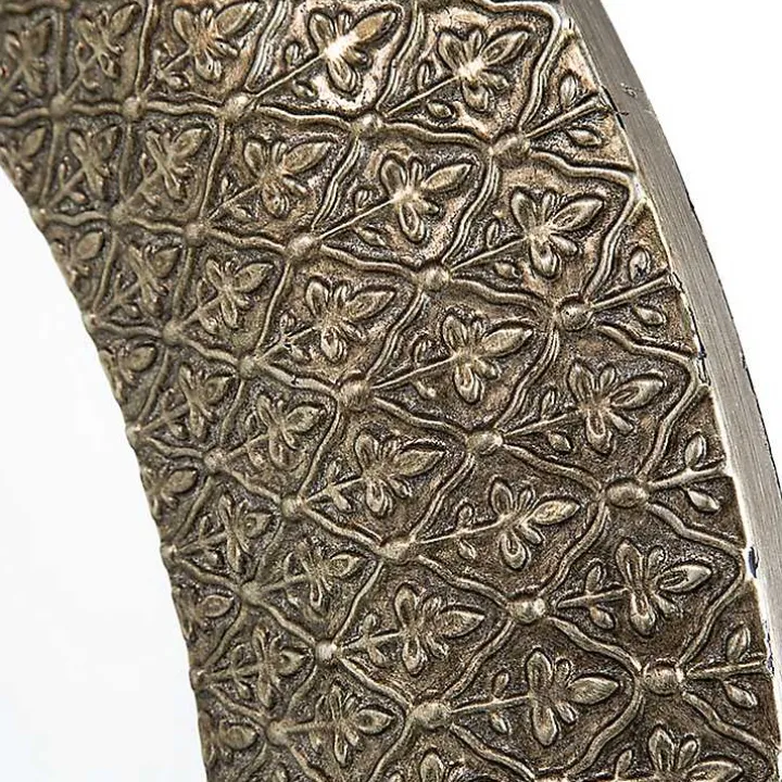 Round Bronze Woven Texture Wall Mirror