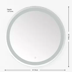 Round Caspar LED Wall Mirror
