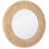 Round Elyas Natural Rattan Wall Mirror