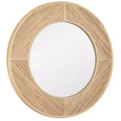 Round Elyas Natural Rattan Wall Mirror