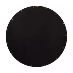 Round Gold Geometric Overlay Wall Mirror