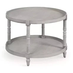 Round Gray Bellport Coffee Table