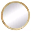 Round Mango Wood Wall Mirror
