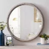 Round Natural Beaded Wall Mirror