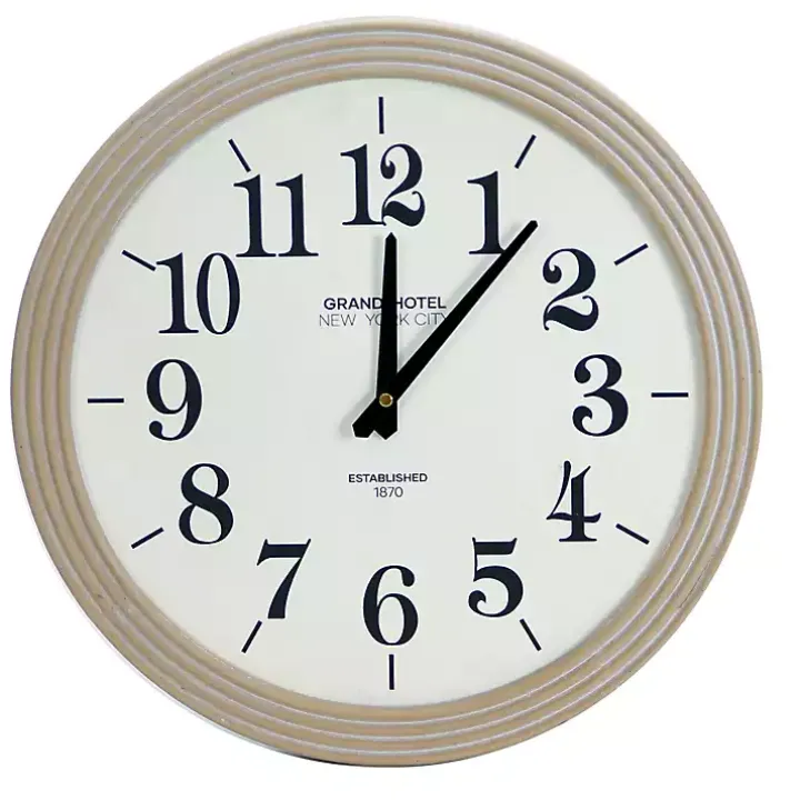 Round Natural Reed Frame Wall Clock