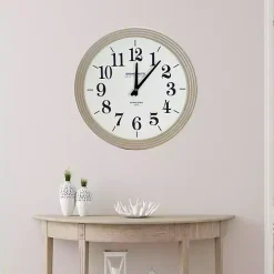 Round Natural Reed Frame Wall Clock