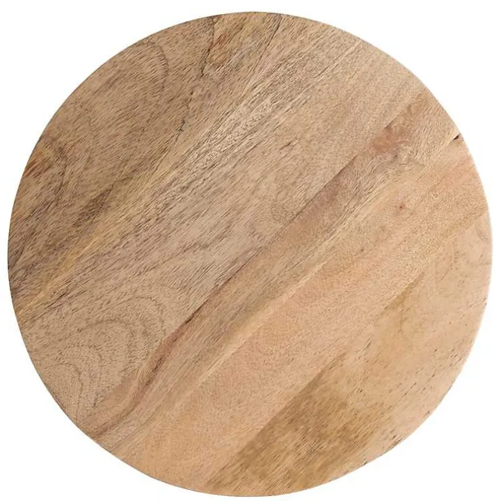 Round Natural Wood Dani Accent Table