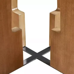 Round Pecan Wood Kenny Dining Table